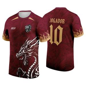 Football 3D Imprimé Polyester Jersey Nom de l'équipe Numéro Cousu Football Shirt Mesh Respirant Rugby Jersey - Product Image 4