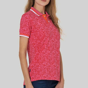 เสื้อยืดผู้หญิงสั่งทำ ผ้าโพลีเอสเตอร์ผสมคอตตอน ระบายอากาศได้ดี สวมใส่สบาย พิมพ์ลาย ปักโลโก้ รับผลิตแบบ OEM ขายส่ง - Product Image 2
