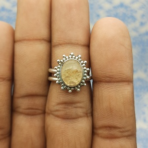 แหวนแต่งงานดีไซน์เนอร์เงินสเตอร์ลิงสีทองประดับหินควอตซ์พลอยเทียมปรับขนาดได้925ชุดเครื่องประดับเพชรงานฝีมือ - Product Image 6