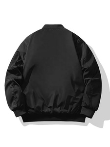 Chaqueta Universitaria de Satén con Logotipo Personalizado OEM, Chaquetas Bomber de Moda para Hombre, Ropa Sedosa y Brillante, Estilo Hip Hop, Forro Naranja, Resistente al Viento - Product Image 2