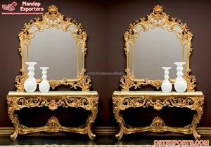 Mesa de consola de diseño clásico altamente elaborada, mesa de Consola de estilo francés para área de comedor, mesa de consola tallada de gama alta - Product Image 5