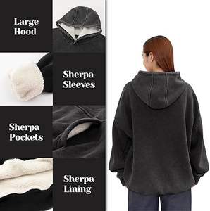 Sudaderas con capucha de lavado ácido informales para hombre, ropa de invierno, sudaderas con capucha de lavado ácido informales de Color sólido, ropa de moda, sudaderas con capucha de lavado ácido ajustadas para hombre - Product Image 6