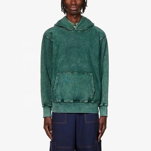 Wholesale 450gsm Pigment Wash Heavyweight Blank <b>Men</b> Hooded Sweatshirts Custom Oversized Baggy Drop Shoulder <b>Pullovers</b> - Product Image 2