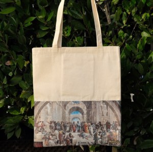 กระเป๋าผ้าแคนวาสที่มีการตัดเย็บด้วยซิปและตกแต่งด้วยโซ่ (36x40ซม.) ในผ้าแจ็คการ์ดโพลีเอสเตอร์100% - Product Image 1