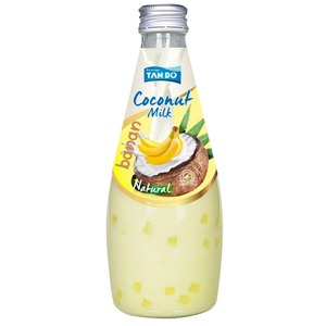 Bebida saludable Bebida de tendencia caliente 2024 Leche de coco con Nata de Coco y sabor a fruta Botella de vidrio de 290 ml Etiqueta privada - Product Image 1