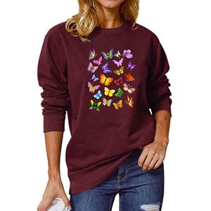 Venta al por mayor de sudaderas de las mujeres Casual Oversized Pullover Hoodie manga larga de lana de invierno cálido de moda Tops para niñas y señoras - Product Image 1