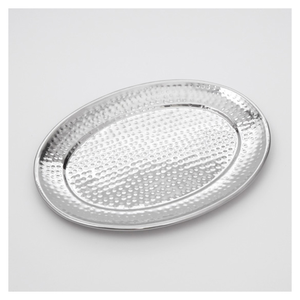 Bandeja de servicio Rectangular de acero inoxidable martillado de alta calidad Bandeja de comida al por mayor ecológica para uso en la cocina - Product Image 1