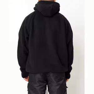 2025 New Designer <b>Men's</b> Ultra Soft Warm Winter <b>Sherpa</b> <b>Hoodie</b> Custom Style Cotton Fleece Solid Pattern Plain Dye Ninja <b>Hoodie</b> - Product Image 3