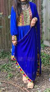 2024-25 nueva llegada al por mayor vestido afgano de moda para damas ropa de fiesta de manga larga Maxi vestidos elegantes afganos de encaje para - Product Image 3