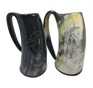 Taza de cuerno de búfalo Taza de cuerno de tamaño personalizado Venta caliente Taza de bebida de jarra para ocasiones de fiesta de encanto rústico de cerveza - Product Image 5