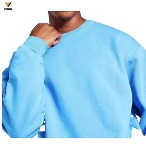 Venta al por mayor de alta calidad de logotipo personalizado liso en blanco de manga larga cuello redondo pulóver sudadera hombres deportes conjunto casual - Product Image 6