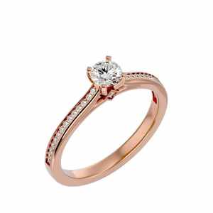 Bague de fiançailles classique avec diamants naturels en or massif certifié IGI Collection pour femmes de haute qualité prix de gros - Product Image 2