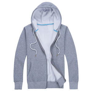 Vente en gros de couleur personnalisée sweat à capuche zippé léger en coton et polyester mélangé coupe unisexe - Product Image 6
