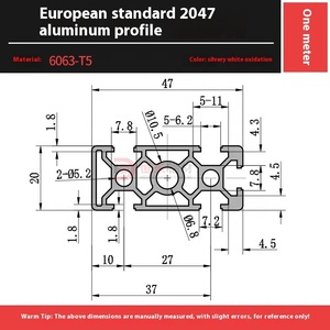 2047 norme européenne bricolage meubles personnalisé cadre noir Tube carré <span class=keywords><strong>en</strong></span> <span class=keywords><strong>aluminium</strong></span> matériel armoire armoire alliage profil - Product Image 5