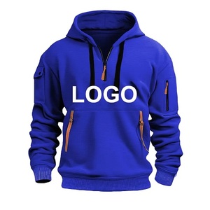 Sweat à capuche d'hiver 100 % coton coupe classique pour homme, style pull basique avec poignets côtelés, respirant, personnalisation du logo disponible - Product Image 5