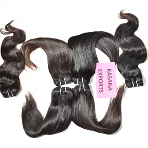 Machine double trame vague profonde vente en gros 100% faisceaux de cheveux humains bruts vietnamiens corps droit naturel noir trame cheveux humains - Product Image 4