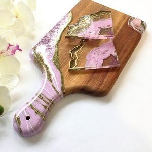 Planche à découper en résine et en bois avec finition lisse, parfaite pour les accessoires de service et de décoration de tous les jours - Product Image 6