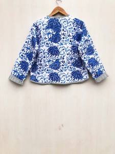 Chaqueta acolchada Unisex Tela de algodón hecha a mano Abrigo Cierre de botón Bloque Impreso Estilo bohemio Con bolsillo Regalos de vacaciones - Product Image 5