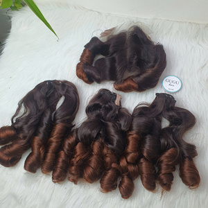 Vente chaude SDD 12A Oeuf Bouclés Perruques Rebondissantes Cuticules Brutes Alignées Cheveux Humains Vietnamiens Couleur Rougeâtre Vendeurs de Perruques de Haute Qualité - Product Image 3