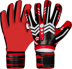 Venta al por mayor logotipo personalizado profesional de fútbol americano guantes de portero transpirable de alta calidad de poliéster de cuero sintético - Product Image 1