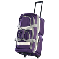 Sac de voyage à roulettes 22 pouces, 8 poches, grande capacité, sac de voyage à roulettes pour les voyages d'affaires professionnels, bagage à main