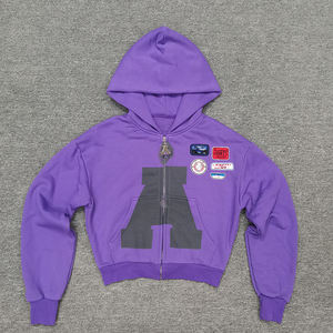 Sweat à capuche pour homme vintage écologique d'hiver, coupe classique, impression sur écran personnalisée, broderie de patch, strass - Product Image 1