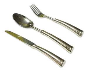 Ensemble de couverts en métal minimaliste Design de couverts de luxe pour des événements de mariage durables et des cadeaux d'affaires Caractéristiques écologiques - Product Image 4