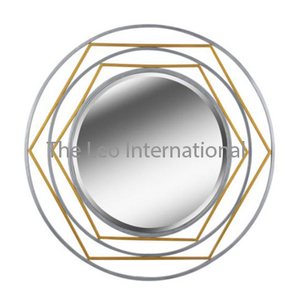 <b>Silver</b> Finished Metal Wall <b>Mirror</b> New Latest Designer Vanity <b>Mirror</b> for Home Decoration Handcrafted Metal Wall Art <b>Mirror</b> - Product Image 3