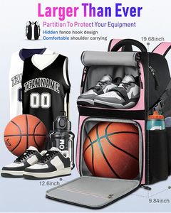 Mochilas deportivas personalizadas de la mejor calidad, material de gama alta, patrón sólido, bolsas de baloncesto o fútbol - Product Image 5