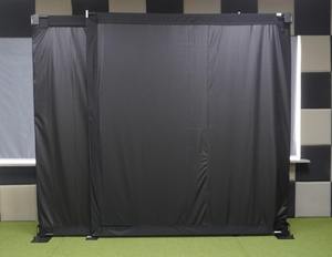 Ensemble complet pliable de 2,5 m de haute qualité pour simulateur de golf d'intérieur, tissé haute densité, noir et blanc - Product Image 1