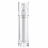 Flacon pompe sans air rechargeable transparent 100 ml, emballage cosmétique avec embout pompe, logo personnalisé pour sérum et lotion