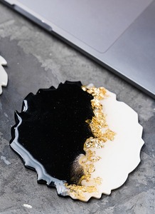 Sous-verres à thé en résine fabriqués à la main pour décor de table basse sous-verres élégants pour la maison cuisine salle à manger bar et bureau - Product Image 2