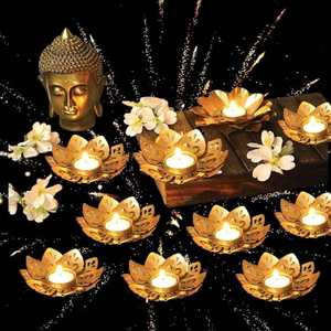 Graceful Lotus The Divine Urli Diya Llama de la tranquilidad Lotus Design Urli Diya - Product Image 2