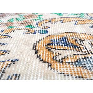 Alfombra de Lana Azul Vintage Hecha a Mano Pae-2441, Felpa para Sala de Estar, Pasillo, Habitación Juvenil, con Medallón Rectangular Abstracto - Product Image 3