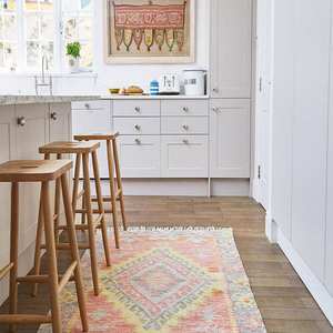 Multicolor Designer Carpets Hand Block Print Pattern Dhurries 100% Embroidered Carpets for Home Living Room and Garden Decor - Product Image 2