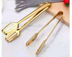 Pinces de buffet en laiton de luxe robustes pour servir la salade, le pain et les gâteaux, ergonomiques, pour les mariages, la restauration, l'hôtellerie, pour la cuisine à domicile - Product Image 3