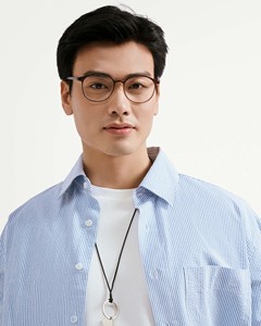 Camisa de Manga Larga a Rayas de Algodón Transpirable Informal de Otoño para Hombre con Etiqueta Decorativa, Corte Holgado de Routine Vietnam - Product Image 3