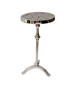 Mesa de bandeja redonda de aluminio fundido de la mejor calidad, mesa de acento pulido liso, muebles de Metal, mesa auxiliar para el hogar y la Oficina - Product Image 6