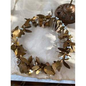 Rustic Copper Metal Wall <b>Wreath</b> Handmade Floral Sculpture Wall Hanging Style Metal Leaf Art for Indoor Outdoor Wall Decoration - Product Image 2