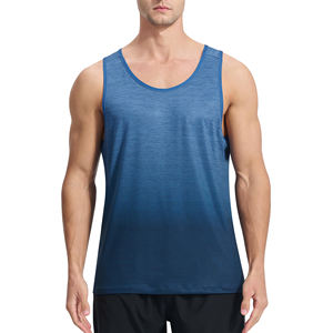 Camiseta de tirantes de gimnasio de secado rápido para hombre personalizada Spandex/poliéster cuello redondo entrenamiento patrón Floral transpirable Anti-Pilling verano - Product Image 1