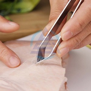 Pinzas OEM para huesos de pescado, pinzas de acero inoxidable, pinzas para quitar el pelo, pinzas para mariscos, pinzas para desplumar huesos de pescado, herramientas de cocina - Product Image 2