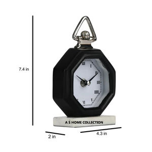 Metal High Quality Handmade Creative Home Decoration Luxury Black Decorative Desktop <b>Clock</b> - Product Image 2