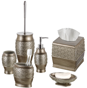 Ensemble de vanité de salle de bains en tôle monochrome moderne Collection d'accessoires à des prix de gros bon marché en Inde - Product Image 4