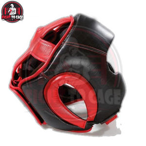 Protège-tête de boxe en cuir PU, ajustable, protège la mâchoire, les joues et la tête, protège-tête confortable à grande ouverture pour la boxe MMA - Product Image 2