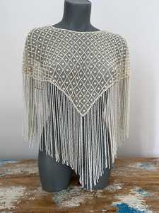 Capelet Soft Capes Lace <b>Sequin</b> Beaded Wedding <b>Shawl</b> Woman Bolero Lady Sexy Wedding Party Cover up Dress Accessory Cloak - Product Image 6