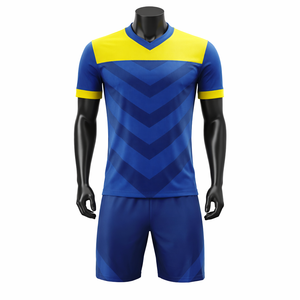 Conjunto de Uniforme de Voleibol Personalizado para Hombre, Camiseta y Pantalones Cortos con Cuello en V, Secado Rápido, Transpirable, Poliéster, Sublimación - Product Image 1