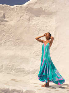 2025 nouveau produit Offre Spéciale bleu ciel confortable gothique écologique modal Slip longueur au sol robe à bretelles spaghetti - Product Image 4