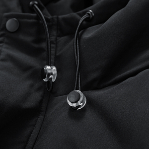 Veste matelassée formelle d'hiver de qualité supérieure avec capuche Logo avant Remplissage en coton épais Manches régulières 100% polyester - Product Image 3