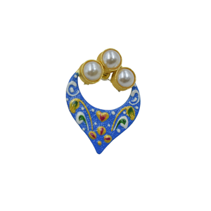 Vente en gros de boucles d'oreilles peintes à la main pour femmes 2024 Fabricant Fournisseur Boucles d'oreilles en pierre MOP plaquées or pour femmes et filles - Product Image 5