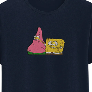 T-shirt brodé personnalisé surdimensionné avec motif de personnage amusant, streetwear unisexe, coton de haute qualité, mode décontractée, usine OEM ODM - Product Image 3